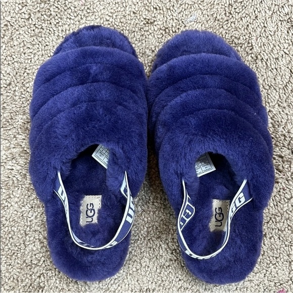 UGG Fluffy Yeah Slip On Elastic Slingback Slide Slippers 6 - Picture 6 of 12